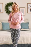 Šedo-růžový bavlněný pyžamový set PM4545