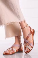 Skořicovo-růžové kožené sandály Algar