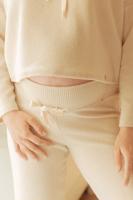 Smetanové těhotenské kalhoty na doma Sweet Home