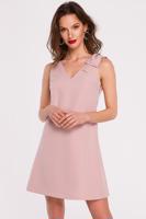 Světle růžové krátké šaty K128
