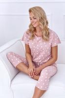 Světle růžové tečkované pyžamo Chloe