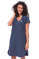 Tmavě modrá těhotenská noční košile TCB9505