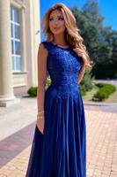 Tmavě modré dlouhé šaty Diva