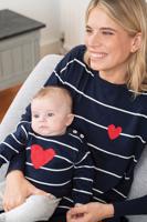 Tmavě modrý set pulovrů pro maminku a miminko Lennan Mama&Mini