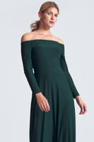Tmavě zelené šaty M707