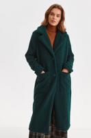 Tmavě zelený plyšový kabát SPZ0630