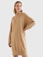 Tommy Hilfiger dámské béžové svetrové šaty  - S (GW8)