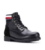 Tommy Hilfiger pánská černá kožená kotníková obuv Active