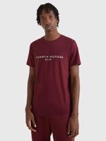 Tommy Hilfiger pánské vínové tričko Logo