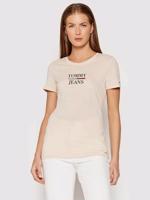 Tommy Jeans dámské béžové tričko - S (ABI)