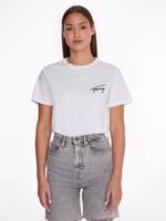 Tommy Jeans dámské bílé triko SIGNATURE