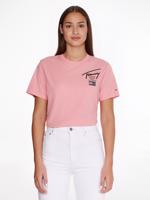 Tommy Jeans dámské růžové tričko - L (THE)