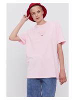 Tommy Jeans dámské světle růžové triko - M (TOJ)