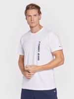 Tommy Jeans pánské bílé tričko ENTRY VERTICLE - M (YBR)