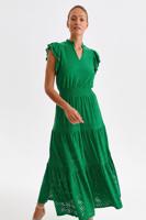 Zelené dlouhé šaty SSU4061