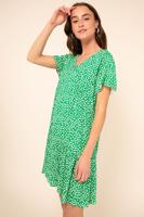 Zelené kvetované krátke šaty Oura