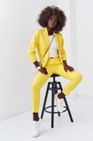 Žlutý elegantní komplet sako + kalhoty 8760